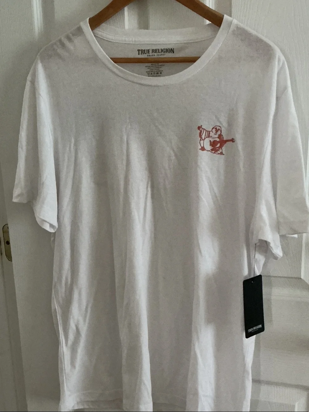 True Religion White Short-Sleeve Graphic Back Tee